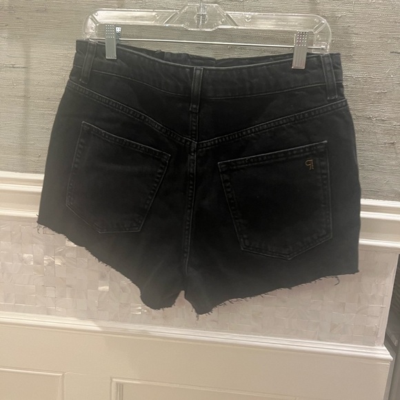 NWT new 29 fits 28 Anthropologie pilcro lace up denim jean shorts black - Picture 16 of 16
